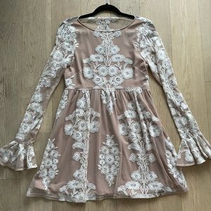 NWT For Love & Lemons White Lace Mini Dress